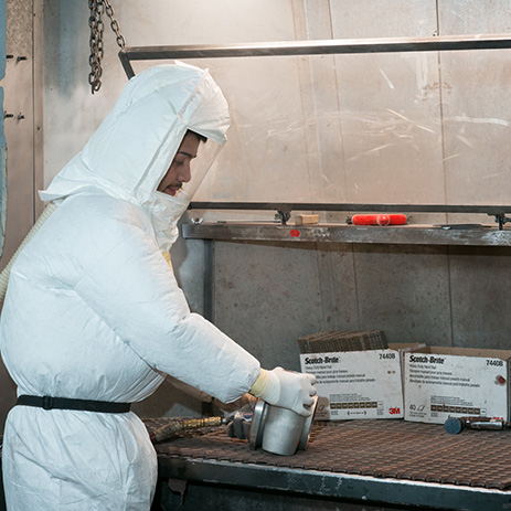 Hazard-Materials Man in Hazard Materials Suit
